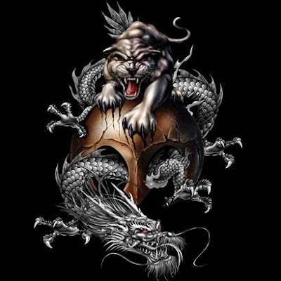 tiger and dragon tattoo. tiger and dragon tattoo