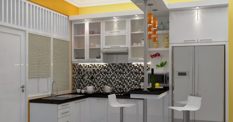 Desain Interior Dapur Kecil Mungil Minimalis 