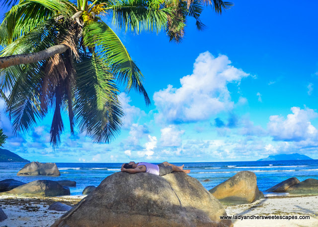 Sunny day in Beau Vallon beach