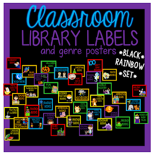 https://www.teacherspayteachers.com/Product/Classroom-Library-BasketBin-Labels-Black-Rainbow-Set-1939738