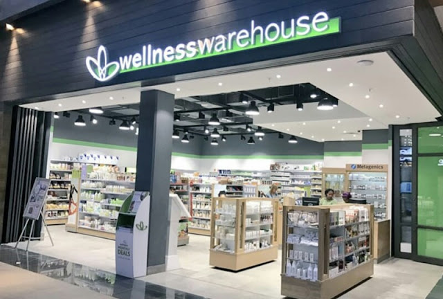Alt: = "Wellness Warehouse food store, South Africa"
