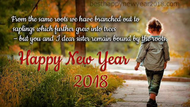 New Year 2018 eCards for Sister