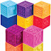 B. toys – One Two Squeeze Baby Blocks - Building Blocks for Toddlers – Educational Baby Toys 6 Months & Up with Numbers, Shapes, Animals & Textures – 10 Soft & Colorful Stacking Blocks