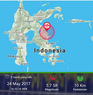 Gempa di Malang 24 mei 2017 BMKG