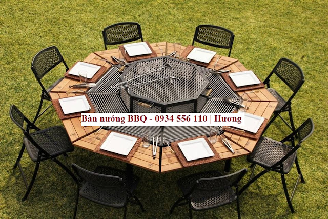 Bộ bàn nướng bát giác BBQ gia đình mã BTBQ0070