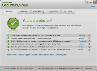 Webroot SecureAnywhere AntiVirus (PC/MAC) Screenshot