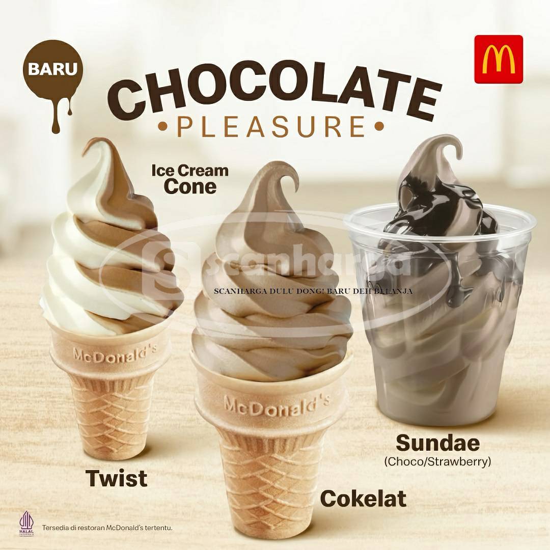 BARU! McDonalds Ice Cream Cone Cokelat