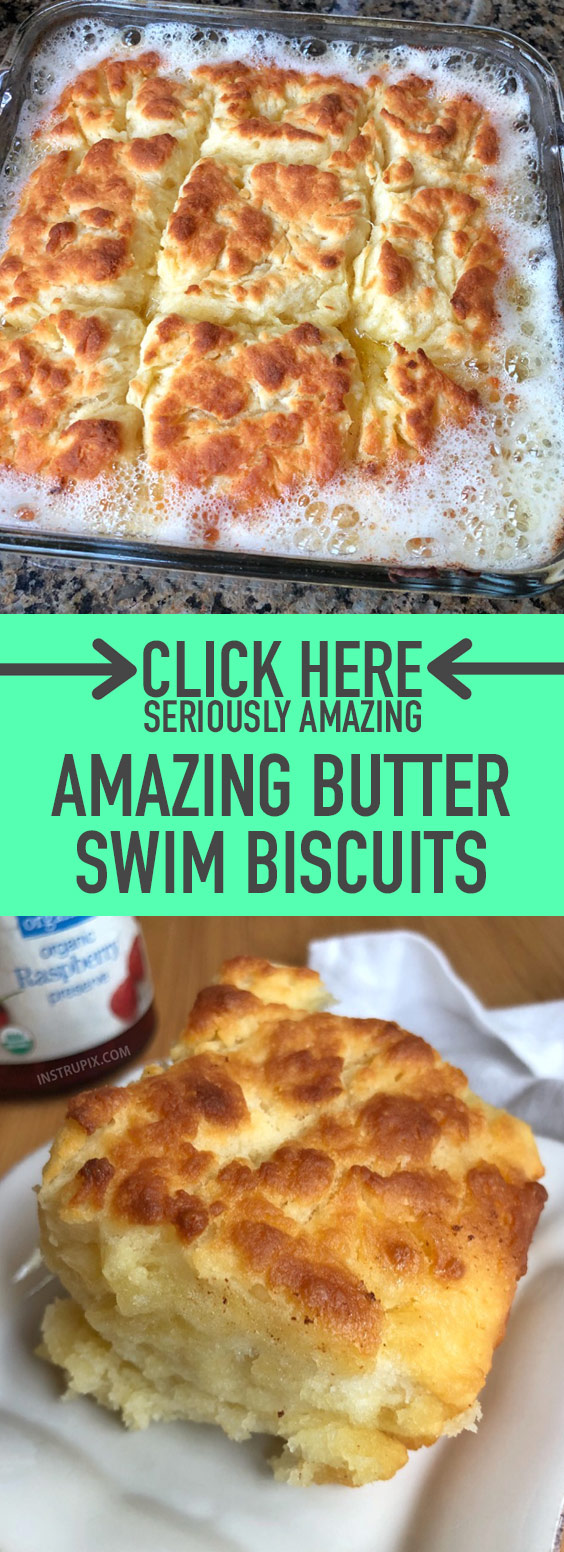 Super Easy Butter Swim Biscuits