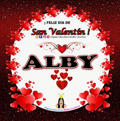 Feliz Día de San Valentín - Nombre Alby