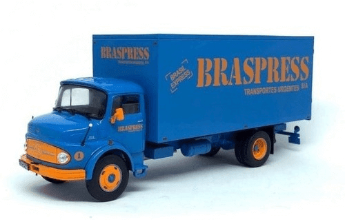 coleção caminhões brasileiros de outros tempos, mercedes-benz l-1113 1:43 braspress