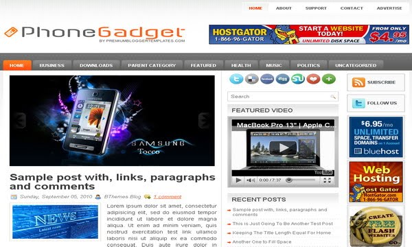 PhoneGadget Blogger Template