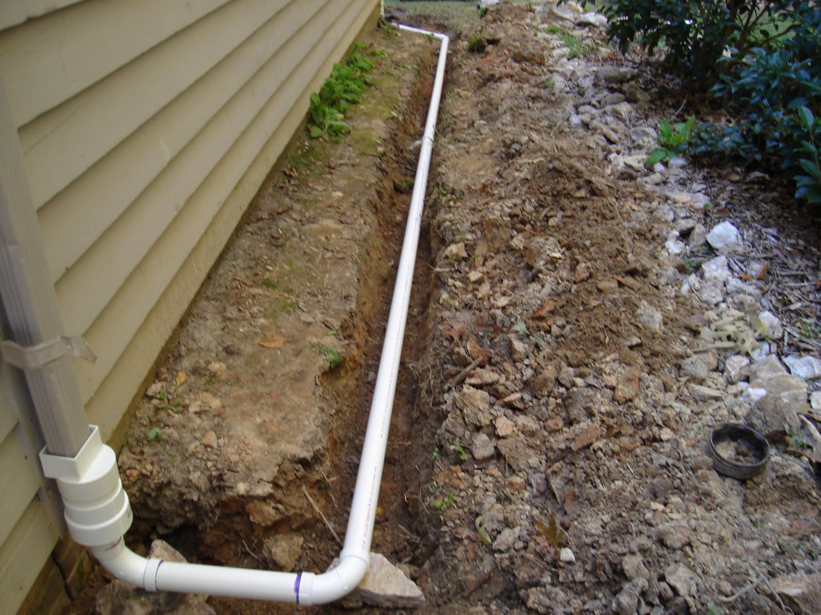 From mind to machine Installing a downspout  drain