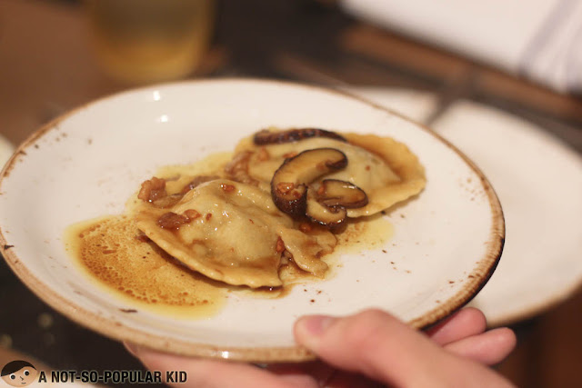 Mushroom ravioli of The Pantry, Dusit Thani