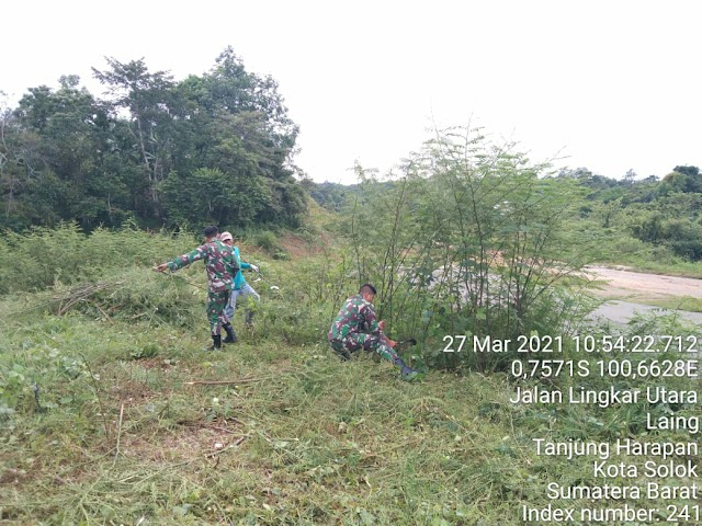 Babinsa Bersama Warga Goro Dalam Rangka Penilaian Kampung KB dan Sambut Bulan Ramadhan