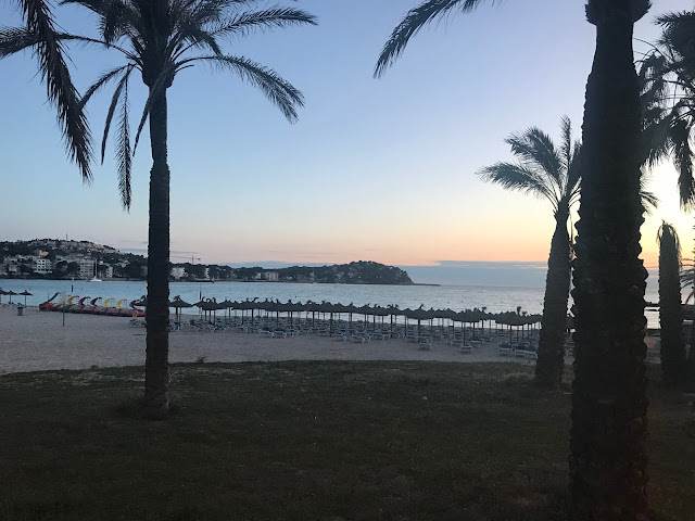 Santa Ponsa beach at sunset 