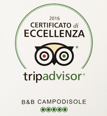 TripAdvisor certificato di Eccellenza per B&B Campodisole 