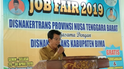 Gandeng Disnakertrans Kabupaten Bima, Disnakertrans NTB Gelar Job Fair 2019