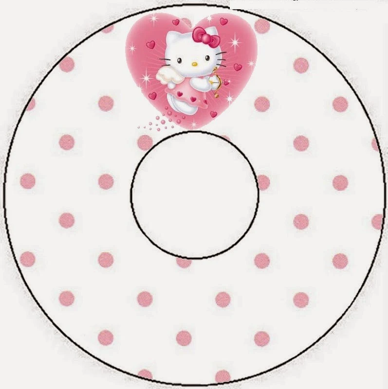 Hello Kitty Angel: Free Printable Invitations, Toppers, Wrappers, Labels and Images. 