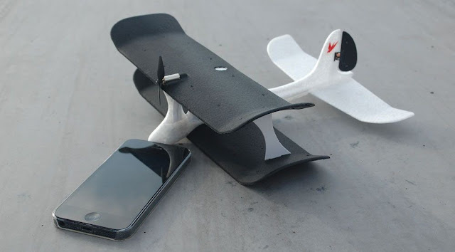 pesawat remote melalui smartphone, rc plane with smartphone,