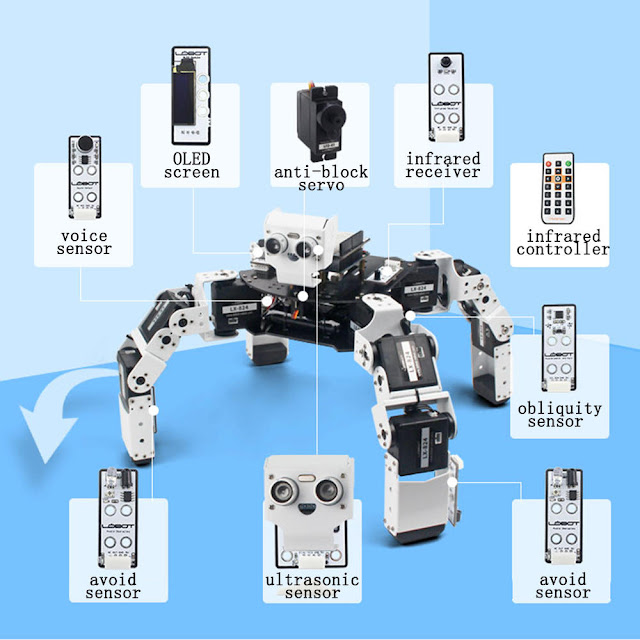  LOBOT CR-4 DIY 4-Leged Programmable Infrared Control Smart RC Robot Compatible Arduino