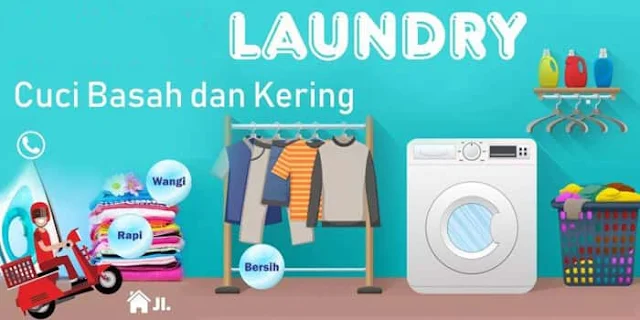 contoh spanduk laundry