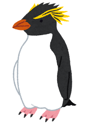 イワトビペンギンのイラスト