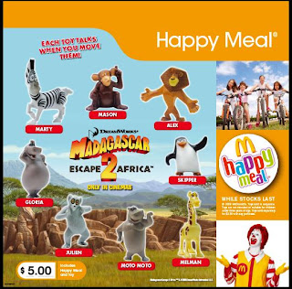 McDonalds Madagascar Escape 2 Africa 2008 toys