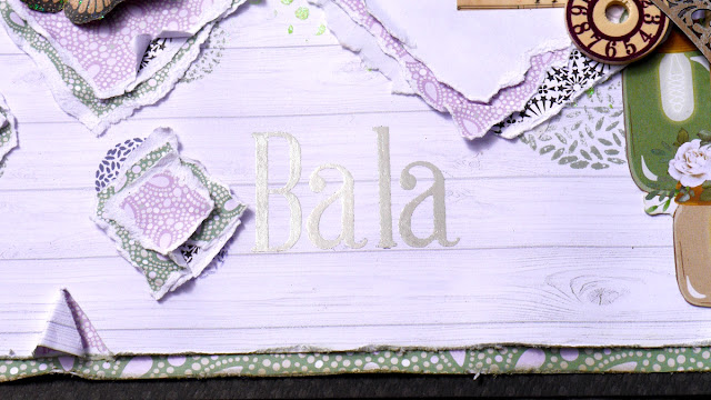 Bala Scrapbook Page by Katherine Sutton using BoBunny Garden Party