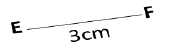 قطعة مستقيمة [EF] طولها EF=3cm