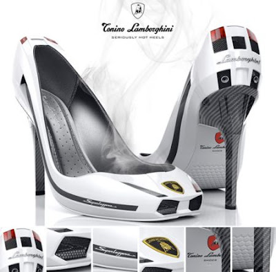 Funky Shoes on Cool If A Pretty Lady Who Is Wearing This Lamborghini High Heel Shoes