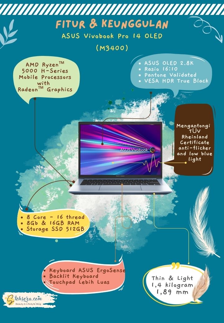 keunggulan laptop asus vivobook pro 14 oled m3400
