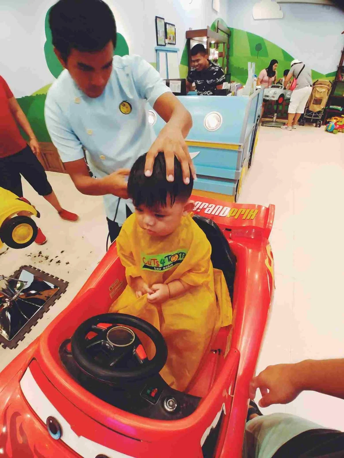 Miguel's third haircut at Cuts 4 Tots