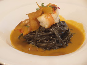 Hand-made squid ink tagliolini