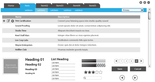 Wireframe Symbols