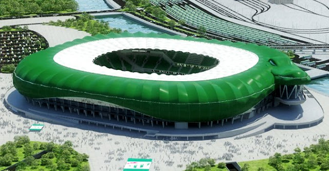 Risultati immagini per stadio coccodrillo verde bursaspor