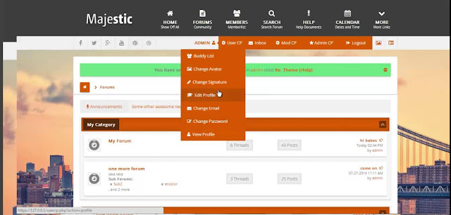 Download Theme Majestic MyBB 1.6 - 1.8