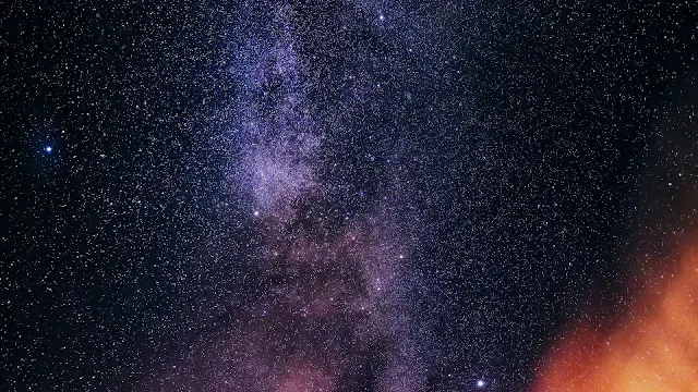 Wallpaper Starry Night Sky, Space, Nebula, Stars