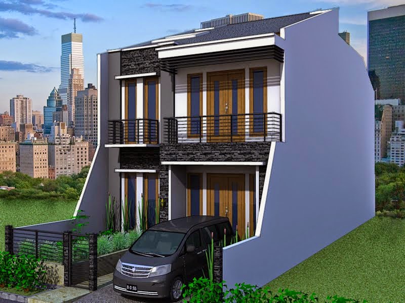 Desain Rumah  Minimalis  2  Lantai  Tampak Depan  Foto  Desain Rumah  Terbaru