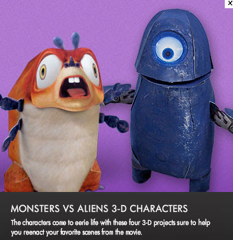 Monster vs. Aliens Papercraft