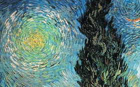 Van Gogh. Starry night detail tree