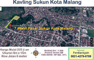 Promo Terbatas, Tanah Kavling Sukun Kota Malang, 7 Menit dari Pasar Sukun hubungi Ferdi 082142790789  Lokasi hanya 200 meter dari Perumahan Sukun Indah Kota Malang Ukuran Tanah 6m x 15m, Row Jalan 6 meter Pembeli Terima AJB Harga 225 jt Nego Bisa diangsur Tanpa Bunga DP 50%  Dalam masa Promo nikmati potongan harga 50 jt untuk pembelian Cash Tunai Bertahap, hubungi Ferdi 082142780789  #kavlingansukun #tanahkavlingsukun #kavlingsukun #kavlingkotamalang #kavlingsukunkotamalang #tanahkavlingsukun #tanahkavlingkotamalang #tanahkavlingsukunmalang    https://rumahdijual.com/malang/5061753-promo-terbatas-tanah-kavling-sukun-kota-malang-7-menit.html    https://www.lamudi.co.id/promo-terbatas-tanah-kavling-sukun-kota-malang-7-menit-dari-pasar-sukun.html