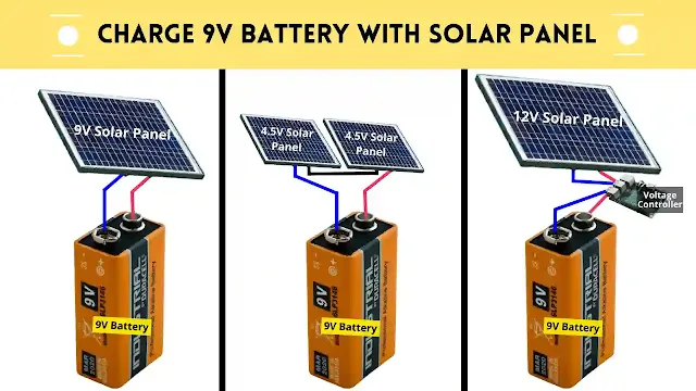charge 9v battery with solar panel