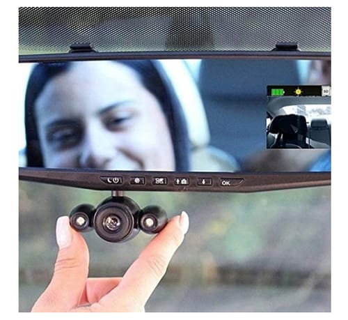 N/J Hd Mirror Cam As Dashcam Recorder