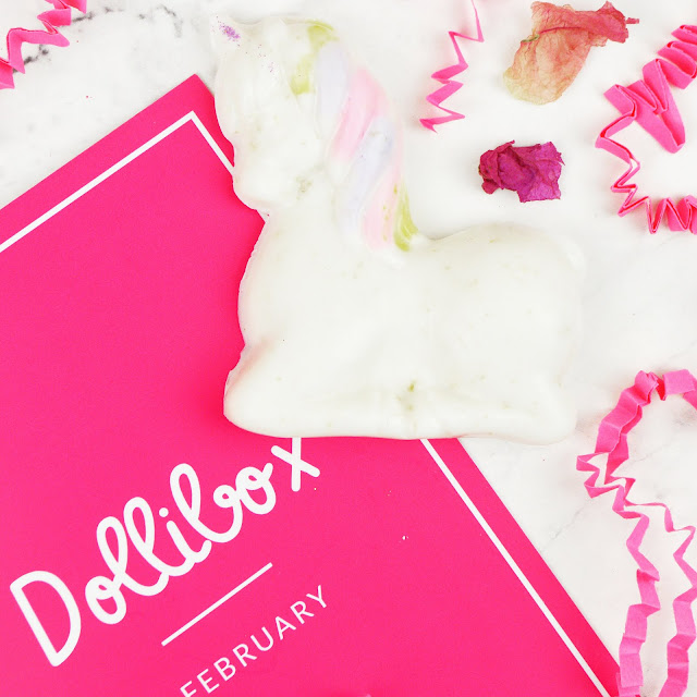 Lovelaughslipstick Blog - Review of February 2017's Dollibox Subscription Box Dreamybath Unicorn Soap