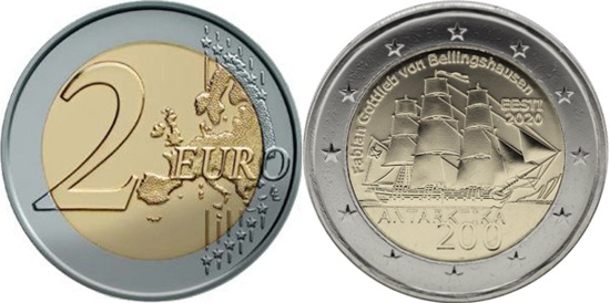 Estonia 2 euro 2020 - 200 years of the Discovery of Antarctica