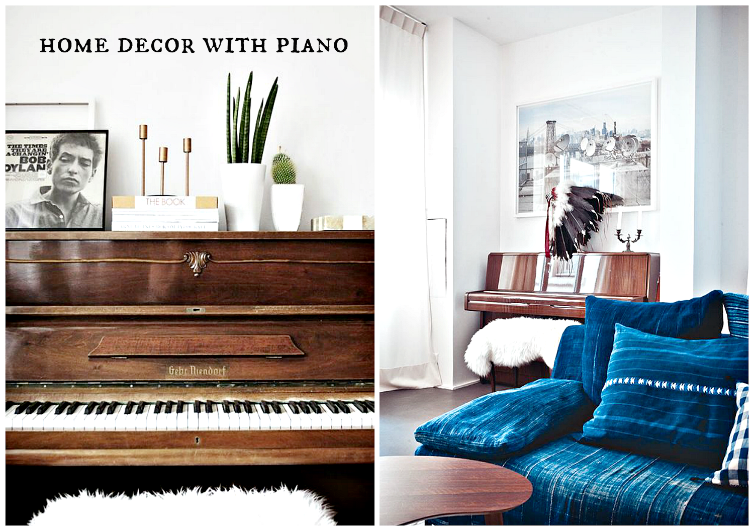 home decor with piano