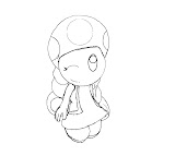 #10 Toadette Coloring Page