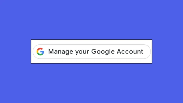 manage your account