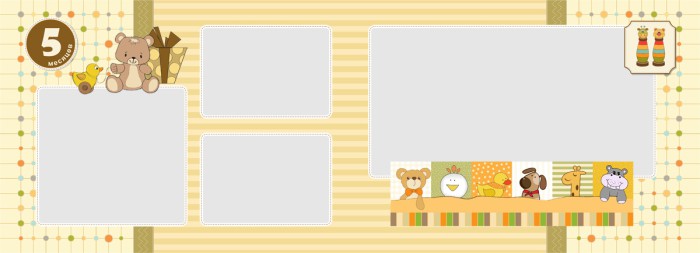 шаблон фотокниги для новорожденного мальчика