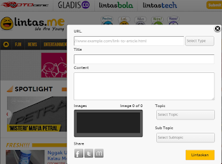 Cara biar postingan blog muncul di lintas.me
